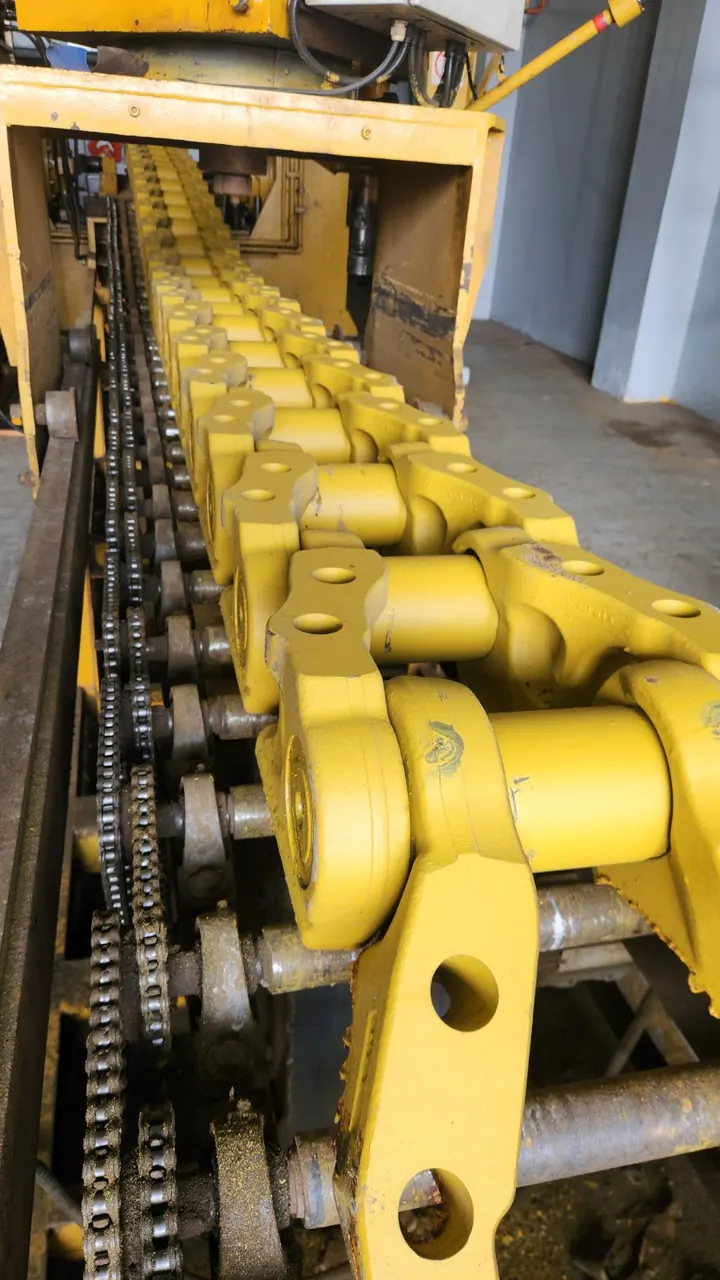 Cadena de rodado en taller